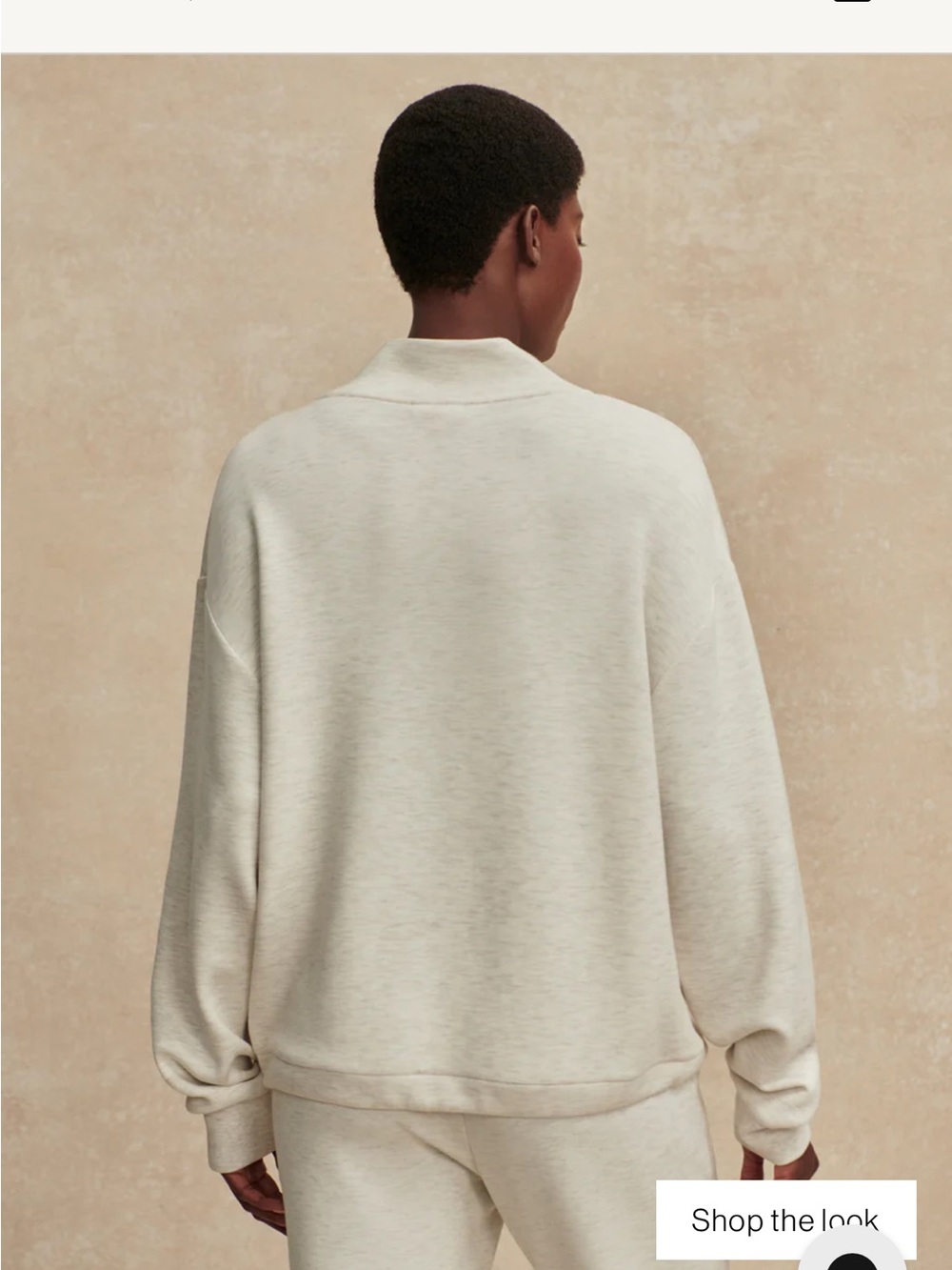 Varley Doublesoft Ivory Cowl-neck Sweatshirt-M - Picture 3 of 16